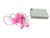 20 Battery Operated Pink LED Wide Angle Christmas Lights - 6.25 ft White Wire