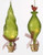 Set of 6 Green Glass Topiary Tree Light Cover Christmas Tree Ornaments 5.75"