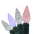 35 Faceted Colorwave Red to Blue LED C6 Christmas Lights - 17.5 ft Green Wire