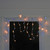 50 Blue and Clear Frosted Mini Window Curtain Icicle Christmas Lights - 3 ft White Wire