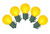 10 Yellow Battery Operated Sugared LED G30 Christmas Lights - 9 ft Green Wire