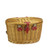 Honey Brown Hand Woven Willow Striped 4-Person Picnic Basket Set with Accessories 9.75" x 14.75"