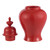 14" Red Chess Coin Shaped Decorative Jar