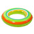 Inflatable Green and Orange Stripe Swimming Pool Inner Tube Ring Float, 35-Inch