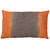 25" Gray and Orange Rectangular Marcus Pillow