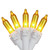 50-Count Gold Mini Christmas Light Set, 24.5ft White Wire