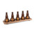 20.3" Transparent Brown Decorative Beer Bottle Flight Tray Candle Holder