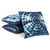 Set of 3 Indigo Ink Tie Dye Pattern Decorative Indoor Square Throw Pillows 18"