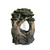 14" Brown and Green Tree Trunk with Rainfall Fountain and LED