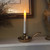 Set of 4 White Battery Operated Taper Candles with Amber Flickering LED Lights  9.25"