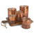 Set of 5 Traditional Style Decorative Votive Garden with Copper Finish 15"