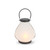 10" Black Antique Style LED Lantern with Frosted Glass Globe Body