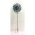 84" Brown and Blue Contemporary Floral Outdoor Garden Wind Spinner