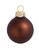 8ct Matte Cocoa Brown and Gold Matte Glass Christmas Ball Ornaments 3.25" (80mm)