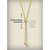 1.5" Gold Overlay Adjustable Necklace with Single Bar Pendant