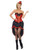 49" Red and Black Burlesque Dancer Women Adult Halloween Costume - Small