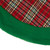 24" Red and Green Plaid Christmas Tree Skirt with Green Felt Border