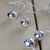 10 Battery Operated Silver Jingle Bell LED Novelty Christmas Lights - 4.6 ft Clear Wire