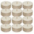Set of 12 White Extra Large Wax Unscented Tea Light Candles 2.25”