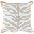 20" White and Gray Contemporary Square Throw Pillow Cover