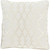 18" Diamond Elegance Alabaster White Decorative Throw Pillow - Poly Filled