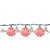 10-Count Red and White Peppermint Twist Candy Christmas Light Set, 10ft Green Wire