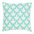 18" Egyptian Magic Lily White, Sky Blue and Lime Green Decorative Throw Pillow - Poly Filled
