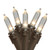 35-Count Clear Mini Christmas Light Set, 4ft Brown Wire
