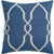 22" Mediterranean Blue and Antique White Moroccan Decorative Down Throw Pillow