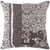 22" Coffee Brown and Ivory White Damask Style Decorative Throw Pillow - Down Filled