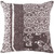 22" Brown and Beige Floral Square Throw Pillow Cover