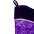 20" Purple and Silver Glittered Floral Christmas Stocking with Shadow Velveteen Cuff