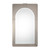 50” Metallic Silver Mid-Century Modern Arched Mirror