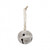 3" Small White Distressed Metal Bell Hanging Christmas Ornament