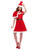 Red and White Miss Santa Women Adult Christmas Costume - Small