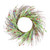Green and Purple Mini Wild Flower Spring Floral Wreath- 25-Inch, Unlit