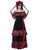 48" Black and Red Day of the Dead Bride Women Adult Halloween Costume - Large