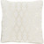20" White and Cream Geometric Square Throw Pillow Cover