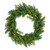 Pre-Lit Northern Pine Artificial Christmas Wreath - 24" - Multicolor LED Lights
