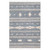 8' x 10' Tribal Motif Denim Blue and Gray Rectangular Area Throw Rug