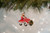 5" Red and Silver Casey in Car Hanging Christmas Ornament