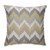 16.5" Chevron Nebbia Yellow, Gray and White Decorative Square Throw Pillow