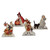 Set of 4 Black and Orange Trick or Treat Child Halloween Decors 5.5"
