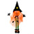 44" Black and Orange Standing Pumpkin Man with Long Legs Halloween Decoration