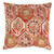 Summer Breeze Crimson Red Radial Tile Pattern Cotton Floor Pillow 23" x 23"