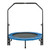 40" Black and Blue Upper Bounce Mini Foldable Rebounder Outdoor Fitness Trampoline with Adjustable Handrail