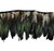Gray and Black Cocktail Feather Trim with Stitched Ribbon Edge - 2 Yards