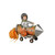 6" Orange and Silver Little Rocket Boy Halloween Decor