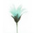 Pack of 4 Blue and Green Hackle Feather Flower Stem 22"