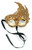8" Gold Colored Decorative Half Mask with Stones